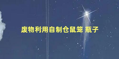 废物利用自制仓鼠笼 瓶子